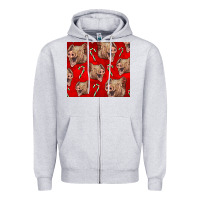 Heather Grey Yorkshire Pig And Candy Cane Zipper Hoodie - LillyAllenDesigns