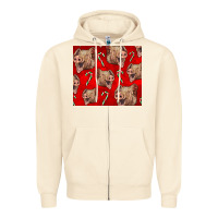 Sandshell Yorkshire Pig And Candy Cane Zipper Hoodie - LillyAllenDesigns