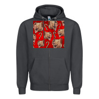 Smoke Yorkshire Pig And Candy Cane Zipper Hoodie - LillyAllenDesigns