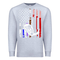 Heather Grey b.ra.zi.li.an j.i.u jit.su stars & stripes rank b.j flag shirt Premium Sweatshirt - minhPixels