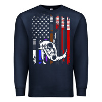 Navy b.ra.zi.li.an j.i.u jit.su stars & stripes rank b.j flag shirt Premium Sweatshirt - minhPixels