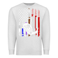 Oatmeal Heather b.ra.zi.li.an j.i.u jit.su stars & stripes rank b.j flag shirt Premium Sweatshirt - minhPixels