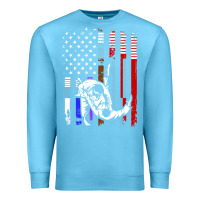 Ocean Blue b.ra.zi.li.an j.i.u jit.su stars & stripes rank b.j flag shirt Premium Sweatshirt - minhPixels