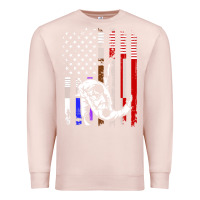 Pale Pink b.ra.zi.li.an j.i.u jit.su stars & stripes rank b.j flag shirt Premium Sweatshirt - minhPixels