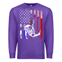 Purple b.ra.zi.li.an j.i.u jit.su stars & stripes rank b.j flag shirt Premium Sweatshirt - minhPixels