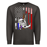 Smoke b.ra.zi.li.an j.i.u jit.su stars & stripes rank b.j flag shirt Premium Sweatshirt - minhPixels