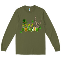 Army Green Sham rockin skeleton hand St. Patrick's Long Sleeve Tee - CowGirlArtShop