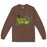 Chestnut Sham rockin skeleton hand St. Patrick's Long Sleeve Tee - CowGirlArtShop
