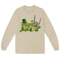 Mushroom Sham rockin skeleton hand St. Patrick's Long Sleeve Tee - CowGirlArtShop