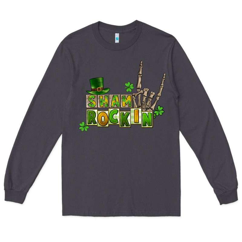 Sham Rockin Skeleton Hand St. Patrick's Long Sleeve Tee by CowGirlArtShop | Teevron