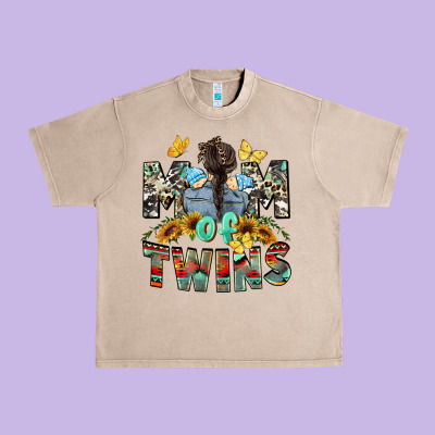 Mom Of Twins Boys Mother's Day Urban Heavy Tee Designed By Cowgirlartshop