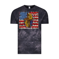Cloud Black jesus christ with american flag Vintage Tee - TumblerDesignByShophia