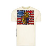 Vintage Arctic jesus christ with american flag Vintage Tee - TumblerDesignByShophia