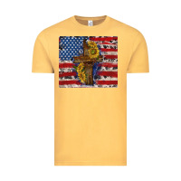 Vintage Mustard jesus christ with american flag Vintage Tee - TumblerDesignByShophia