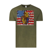 Vintage Olive jesus christ with american flag Vintage Tee - TumblerDesignByShophia