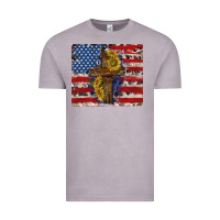 Vintage Zinc jesus christ with american flag Vintage Tee - TumblerDesignByShophia
