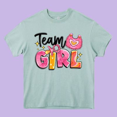 Team Girl Heavy Core Tee Designed By Artiststas
