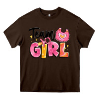 Chocolate Brown team girl Heavy Core Tee - Artiststas
