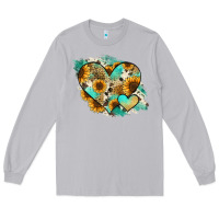 Moon Dust Leopard Sunflower Cowhide Glitter Heart Long Sleeve Tee - Jasminsmagicworld
