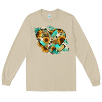 Mushroom Leopard Sunflower Cowhide Glitter Heart Long Sleeve Tee - Jasminsmagicworld