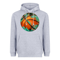 Heather Grey western basketball camouflage glitter pattern Heavyweight Hoodie - Artiststas