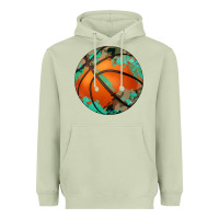 Matcha western basketball camouflage glitter pattern Heavyweight Hoodie - Artiststas