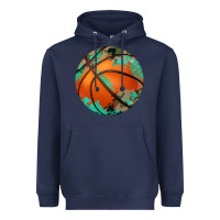 Navy western basketball camouflage glitter pattern Heavyweight Hoodie - Artiststas