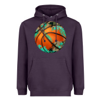 Plum western basketball camouflage glitter pattern Heavyweight Hoodie - Artiststas