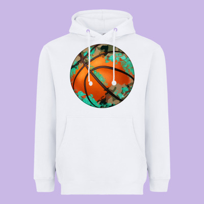 Western Basketball Camouflage Glitter Pattern Heavyweight Hoodie Designed By Artiststas