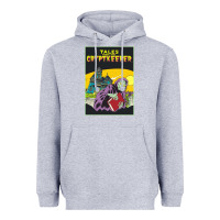 Heather Grey Tales From The Cryptkeeper-Figzk Heavyweight Hoodie - minhPixels