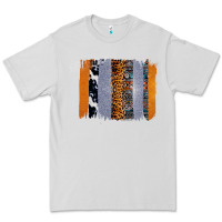 Dove Grey Western Cowhide Glitter Aztec Leopard Pattern Brushstroke Premium Tee - Bettercallsaul