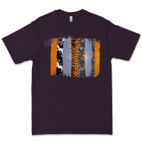 Plum Western Cowhide Glitter Aztec Leopard Pattern Brushstroke Premium Tee - Bettercallsaul