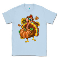 Dusty Blue Thanksgiving Turkey Classic Tee - texasbilliewilder