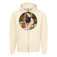 Sandshell hampshire sow pig christmas Zipper Hoodie - LillyAllenDesigns