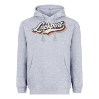 Heather Grey I Love Lockport City Usa Retro Vintage Heavyweight Hoodie - minhPixels