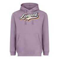 Lavender I Love Lockport City Usa Retro Vintage Heavyweight Hoodie - minhPixels