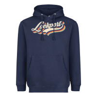 Navy I Love Lockport City Usa Retro Vintage Heavyweight Hoodie - minhPixels