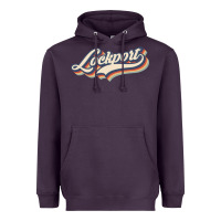 Plum I Love Lockport City Usa Retro Vintage Heavyweight Hoodie - minhPixels