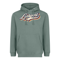 Sage I Love Lockport City Usa Retro Vintage Heavyweight Hoodie - minhPixels