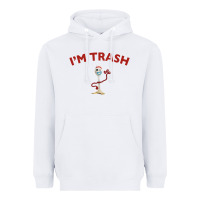 White i'm trash forky Heavyweight Hoodie - minhPixels