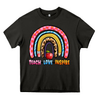 Asphalt teach love inspire rainbow Heavy Core Tee - Artiststas