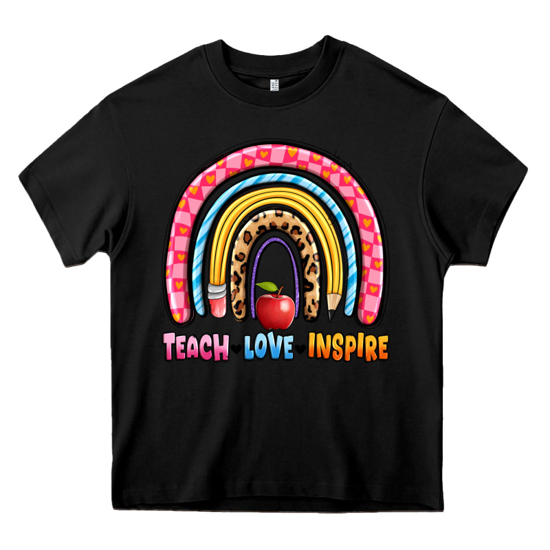Teach Love Inspire Rainbow Heavy Core Tee by Artiststas | Teevron