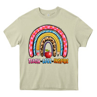 Mossy teach love inspire rainbow Heavy Core Tee - Artiststas
