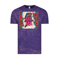 Cloud Purple girl mama thunder with flowers Vintage Tee - TumblerDesignByShophia