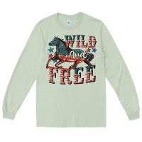 Matcha Wild and free 4th of july Long Sleeve Tee - CowGirlArtShop