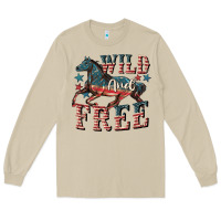 Mushroom Wild and free 4th of july Long Sleeve Tee - CowGirlArtShop