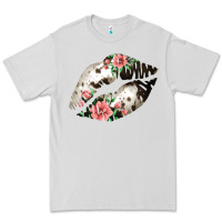 Dove Grey Cowhide And Flowers Lips Premium Tee - Bettercallsaul