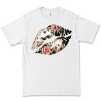 White Cowhide And Flowers Lips Premium Tee - Bettercallsaul
