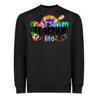 Black Kindergarten Teacher Life Heavyweight Sweatshirt - LillyAllenDesigns