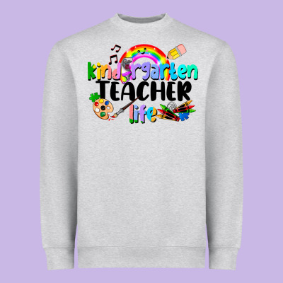 Kindergarten Teacher Life Heavyweight Sweatshirt Designed By Lillyallendesigns